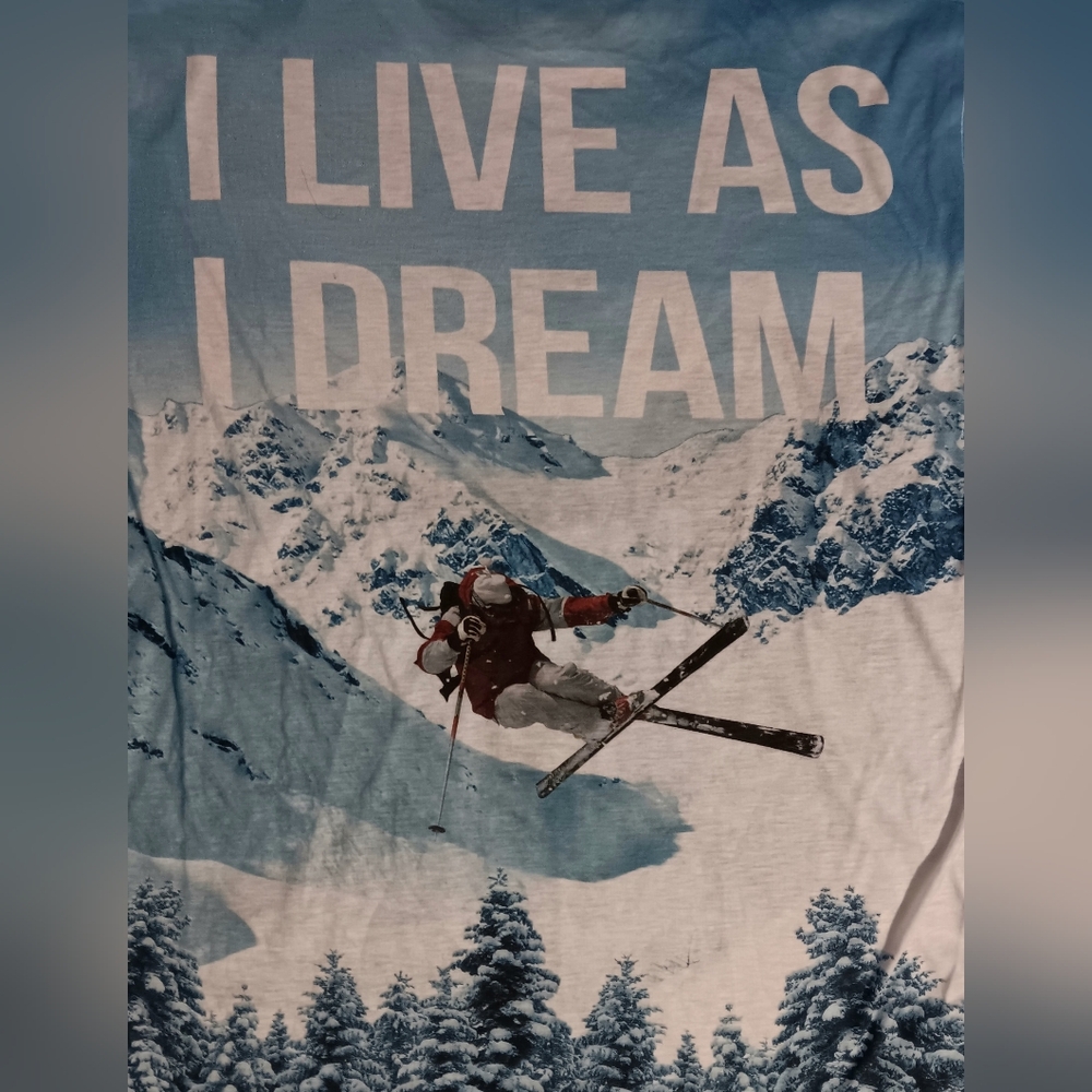 Vintage La Plagne Ski France Photo t-shirt AOP Down Hill Skiing Snowboard